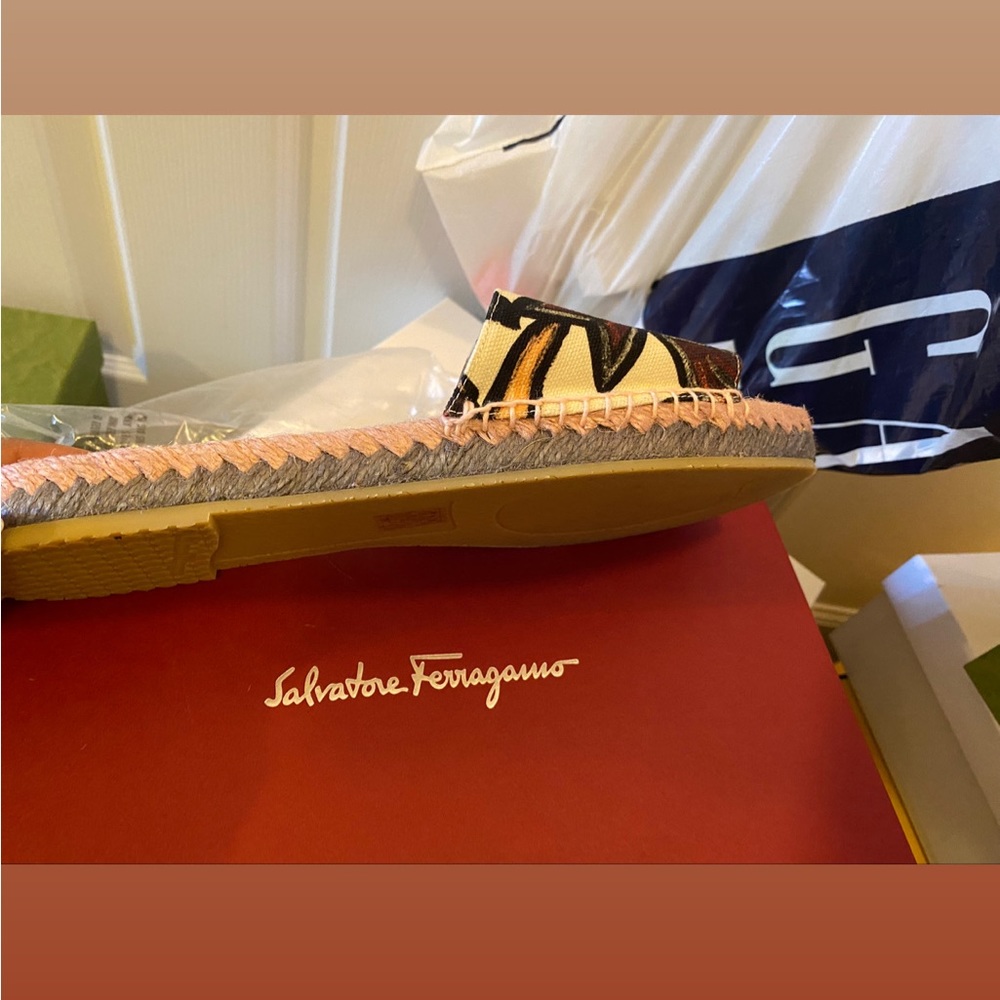 Ferragamo slides..Worn once..In original box and dust bag..No marks..Size 41